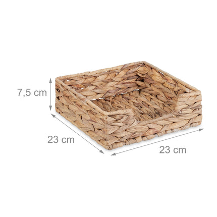 Napkin holder made of water hyacinth