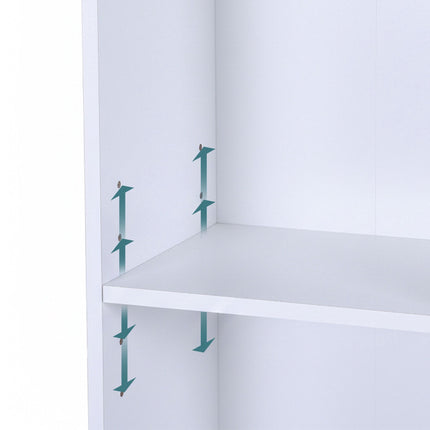 Narrow Freestanding Bookcase with Drawers and Cupboard