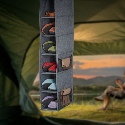 Narrow Hanging Storage Organizer, 6 Compartments Fabric