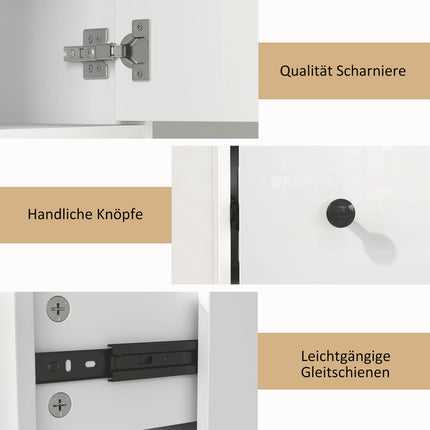 Tall narrow bathroom cabinet, adjustable shelf, white