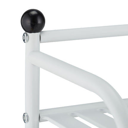 Narrow floor-standing shelf with 4 shelves