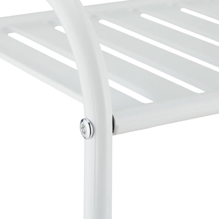 Narrow floor-standing shelf with 5 shelves