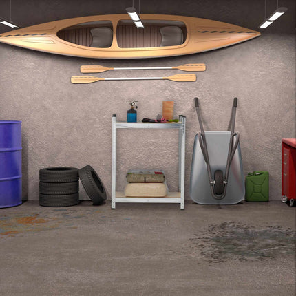 Narrow strong shelves with 5 levels