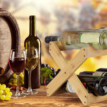 Natural bamboo wine rack