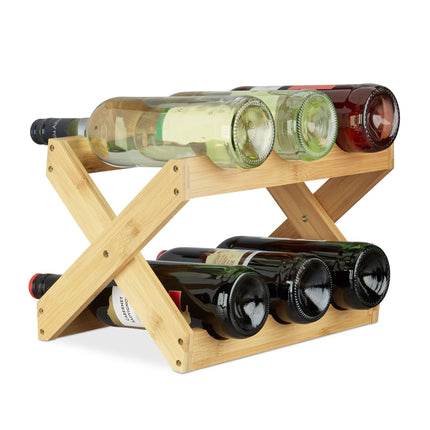 Natural bamboo wine rack