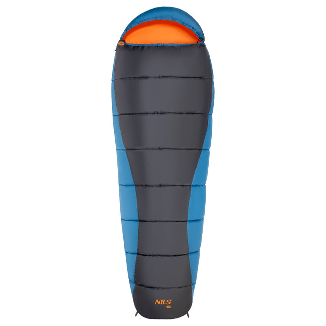 Marineblauw-oranje slaapzak, lichtgewicht, compact