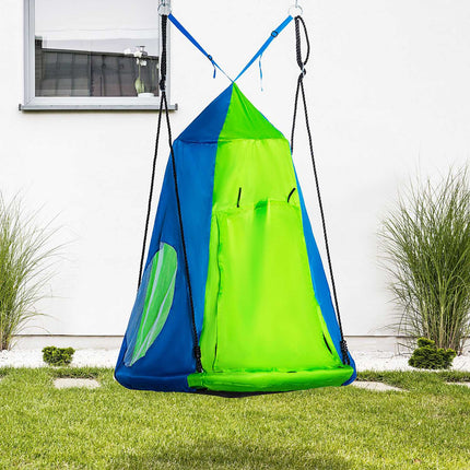 Round swing tent for children, Ø100 cm with door/window, capacity 200 kg