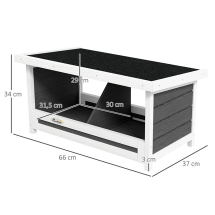 Chicken nesting box, weatherproof roof, spruce, 66x37x34 Cm