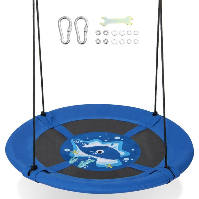 Nest swing children's swing tree swing hanging swing Ø 100 cm blue whale