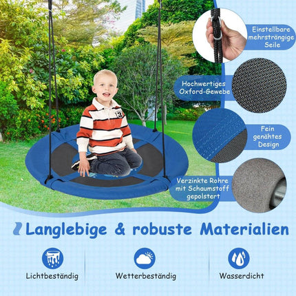 Nest swing children's swing tree swing hanging swing Ø 100 cm blue whale