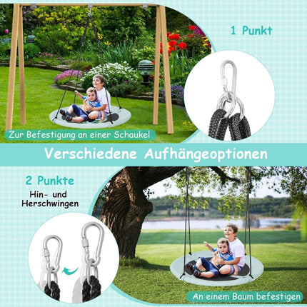 Nest swing children's swing tree swing hanging swing Ø 100 cm green forest