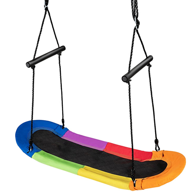 Nest swing children's tree swing with 100-160cm adjustable rope hanging swing colorful 123 x 45cm
