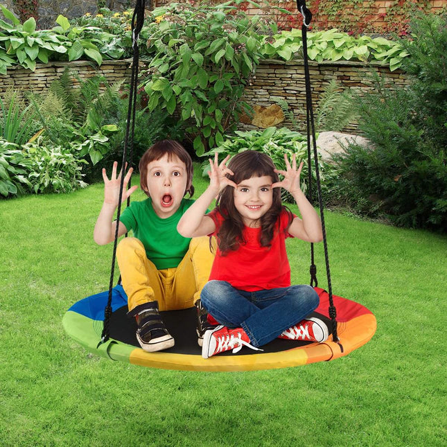 Nest swing garden swing outdoor children's swing up to 150 kg colored/green-colored