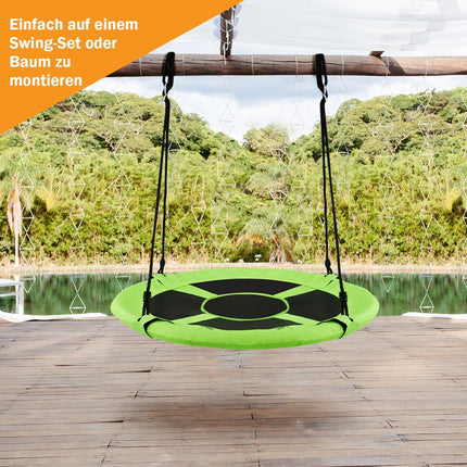 Nest swing garden swing outdoor children's swing up to 150 kg colored/green-green