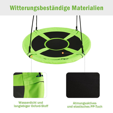 Nest swing garden swing outdoor children's swing up to 150 kg colored/green-green