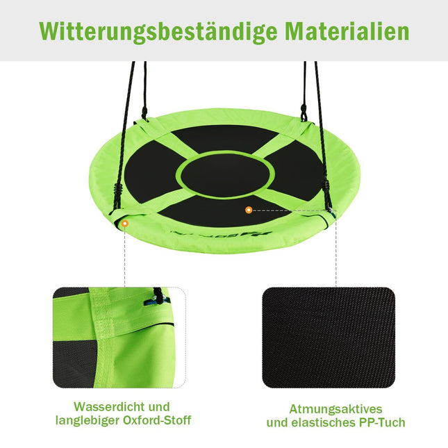 Nest swing garden swing outdoor children's swing up to 150 kg colored/green-green