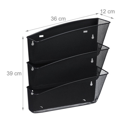 Newspaper holder wall set of 3