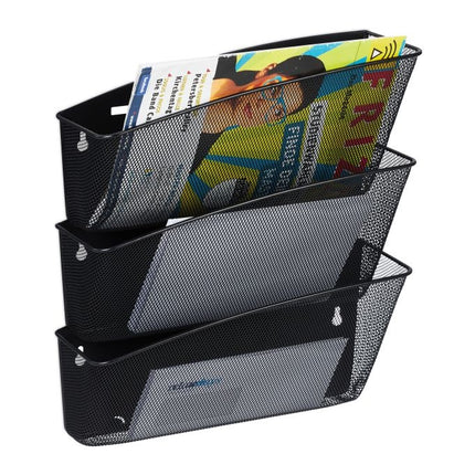 Newspaper holder wall set of 3