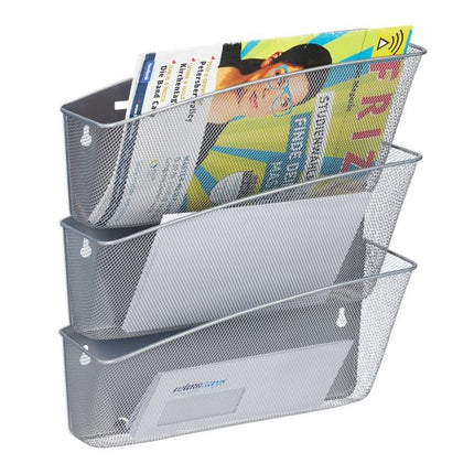 Newspaper holder wall set of 3