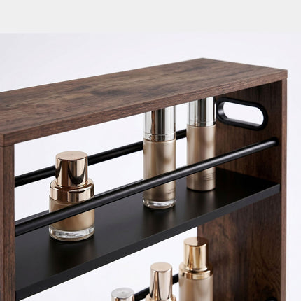 Niche Trolley, 4 Shelves, Black, 80x15x45 cm