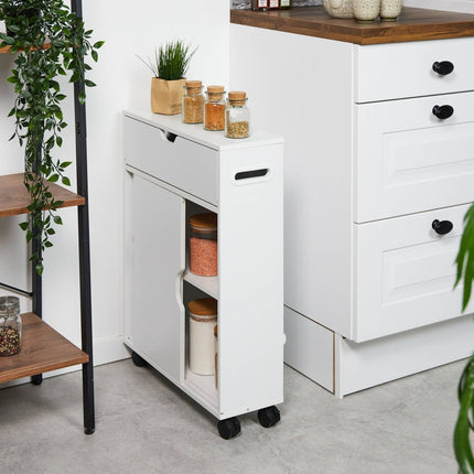 Niche trolley with sliding doors