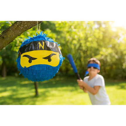 Ninja Piñata Set with Bat and Mask for Kids