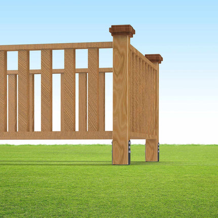 No-Dig Screw-In Post Stakes for 3.5-In Timber, 4-Pack