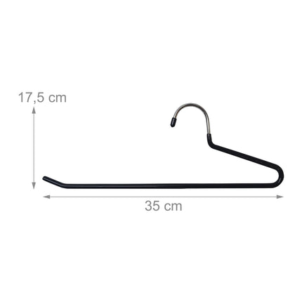 Non-Slip Metal Trouser Hangers, Space-Saving Set