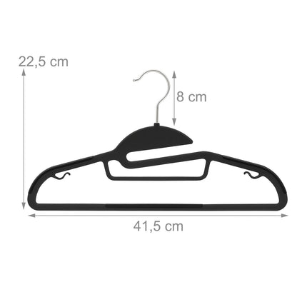 Non-Slip Rubberised Clothes Hangers – Space-Saving Set