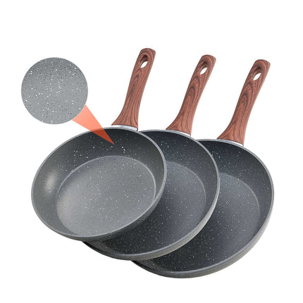 Nonstick Aluminum Frying Pan Set, 3-Piece, Induction