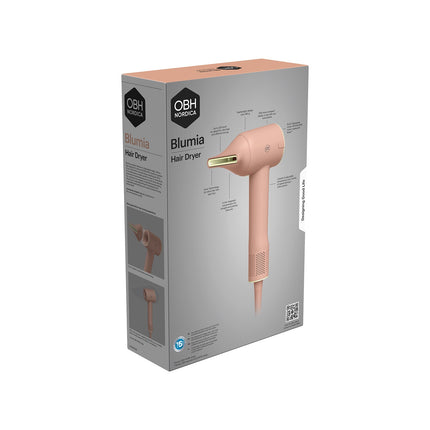OBH Nordica Blumia Hair Dryer 1300 W with BLDC Motor, Blush, Ionic