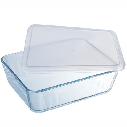 Oblong shape with plastic lid 19x14cm/0.8L Cook