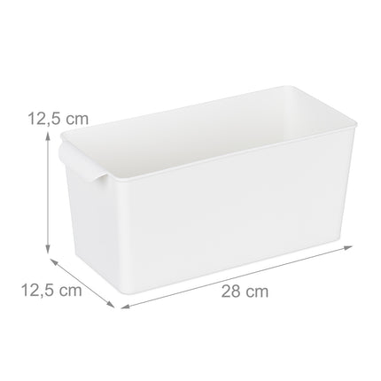 Oblong storage box in set of 4