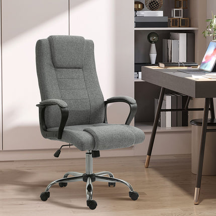Ergonomic office chair, swivel, adjustable height, linen Touch