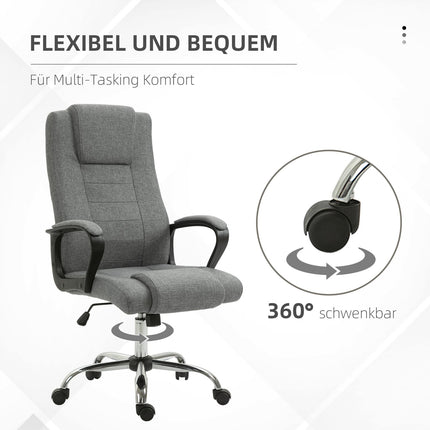 Ergonomic office chair, swivel, adjustable height, linen Touch