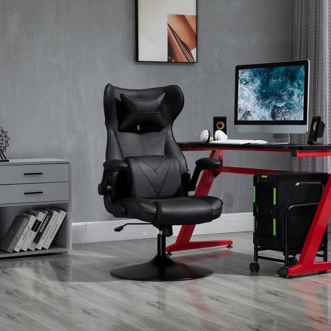 Ergonomic office chair - adjustable in height, padded, black