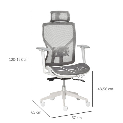 Ergonomic gaming office chair, rotatable with lumbar support and 3D armrests