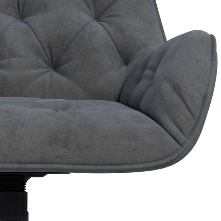 Ergonomic office chair, height adjustable, velvet look