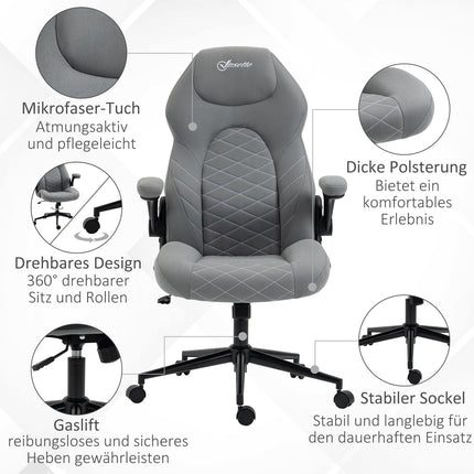 Ergonomic desk chair, swivel with adjustable armrests