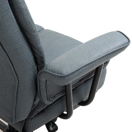 Ergonomic office chair, adjustable with headrest and footrest