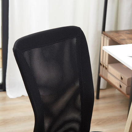 Ergonomic office chair, adjustable, ventilating back, black