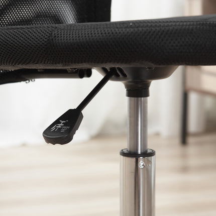 Ergonomic office chair, adjustable, ventilating back, black