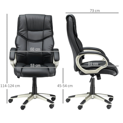 Ergonomic office chair with high backrest, tilt function