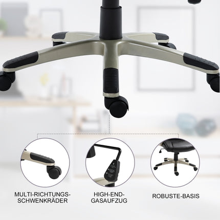 Ergonomic office chair with high backrest, tilt function