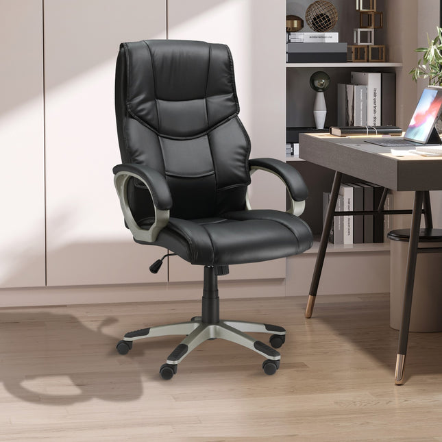 Ergonomic office chair with high backrest, tilt function