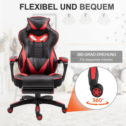Gaming Office chair with massage - adjustable, artificial leather