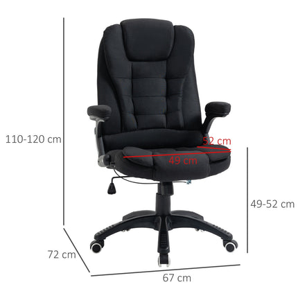 Ergonomic office chair, adjustable height, black polyester