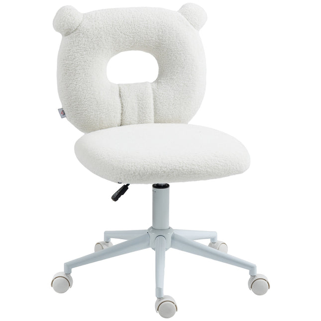 Swivel office chair, adjustable in height, Teddy Fleece, 120 kg capacity