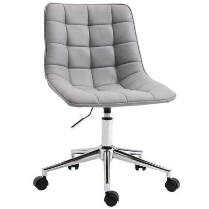 Office chair, 360° rotatable, microfibre, light grey, 60x60x90 cm