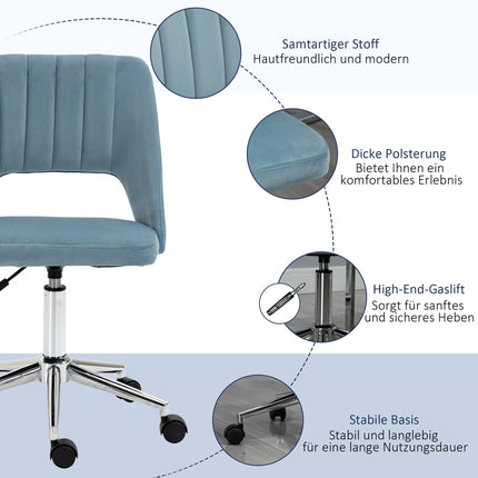 Height-adjustable office chair - 360° swiveling foam seat